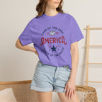 America Land of the Free Graphic T-Shirt — Patriotic 1776 Home of the Brave Tee