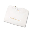 Mama Embroidery Crewneck Sweatshirt — Minimal Rose Gold Script