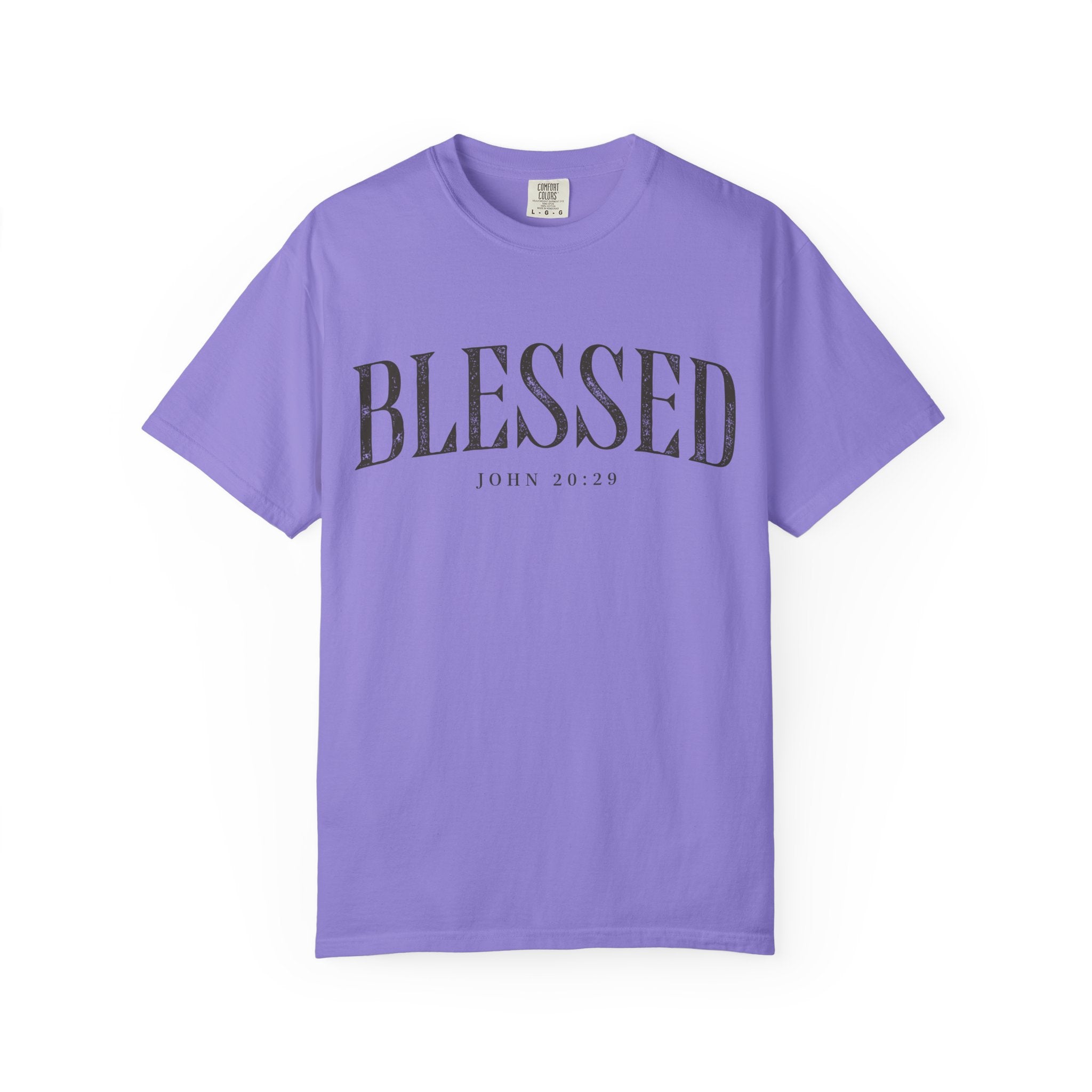 Blessed Christian T-Shirt — 'BLESSED' with John 20:25 Scripture Tee