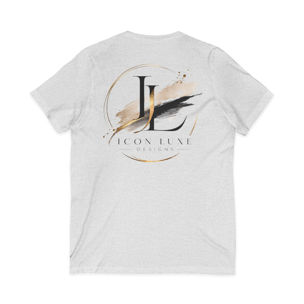 Custom Pocket V‑Neck Tee — Bella + Canvas