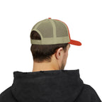 God Script Trucker Cap — Gold Sparkle Faith Snapback