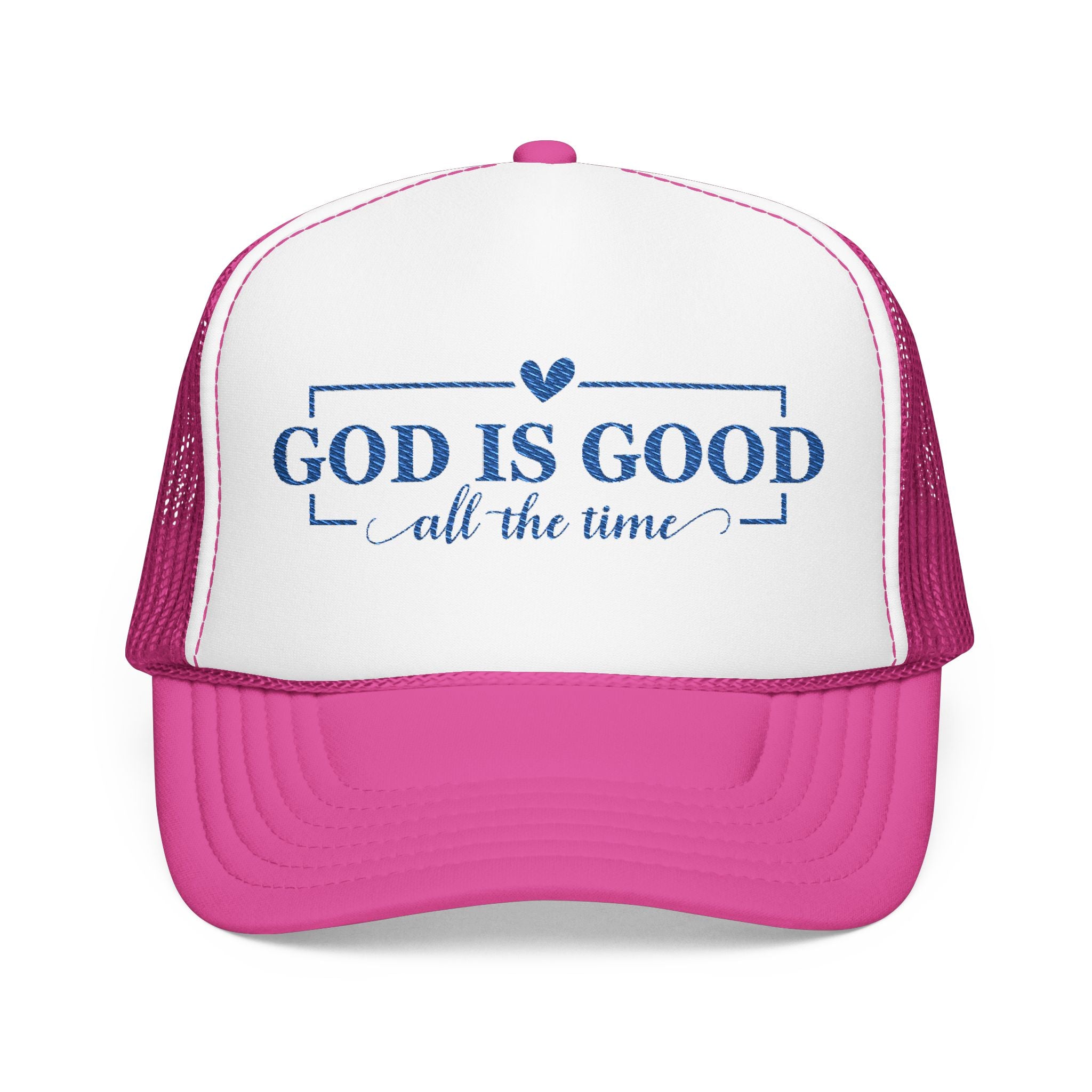 God Is Good Trucker Hat — Royal Blue Design