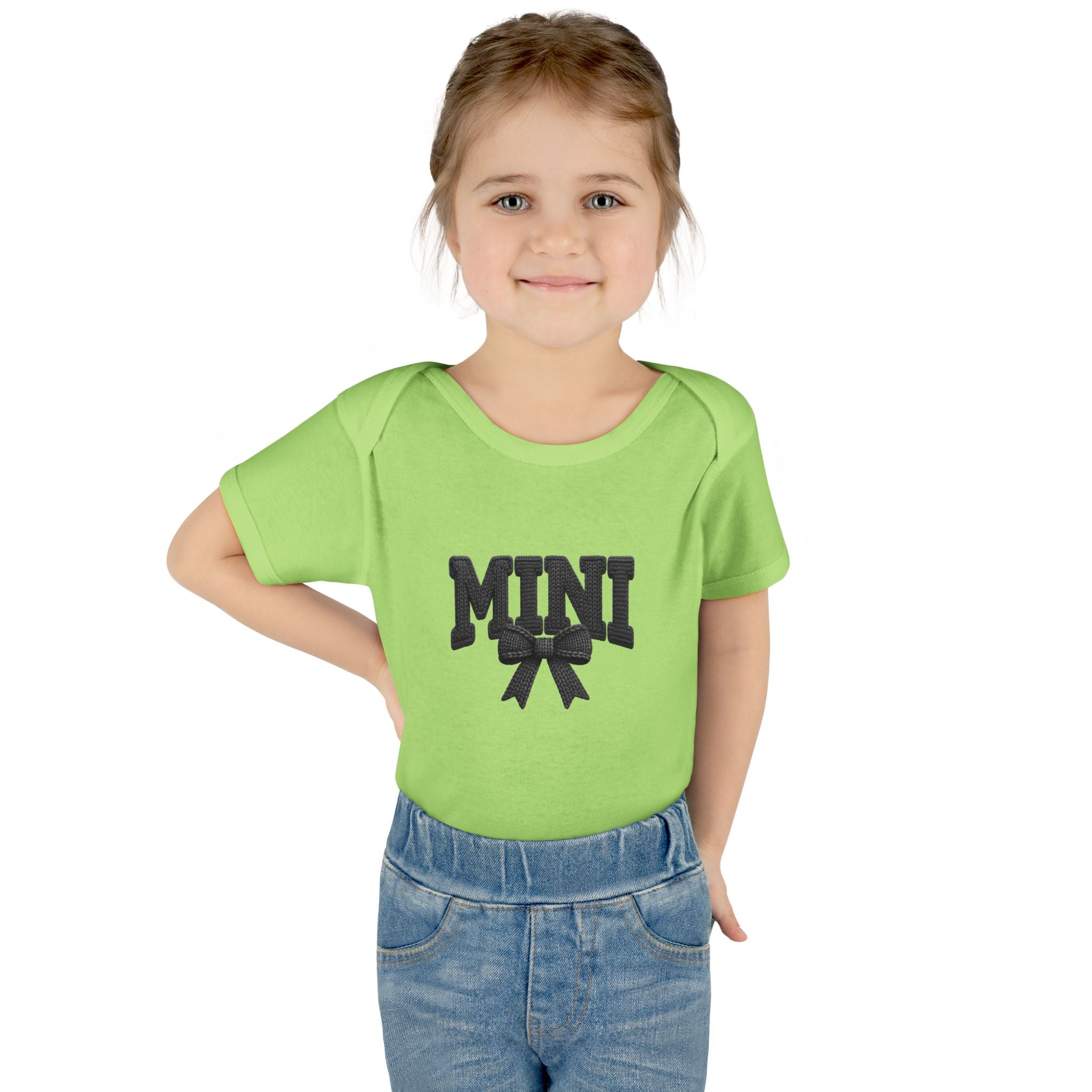 Mini Baby Bodysuit — "MINI" Bow Infant Onesie