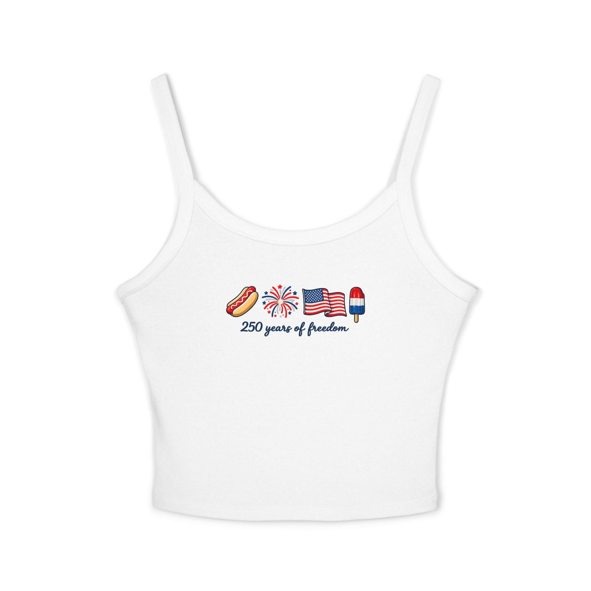 Patriotic Crop Tank Top - "230 years of freedom" July 4th Graphic