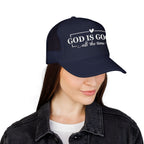 God Is Good Trucker Hat — White Design