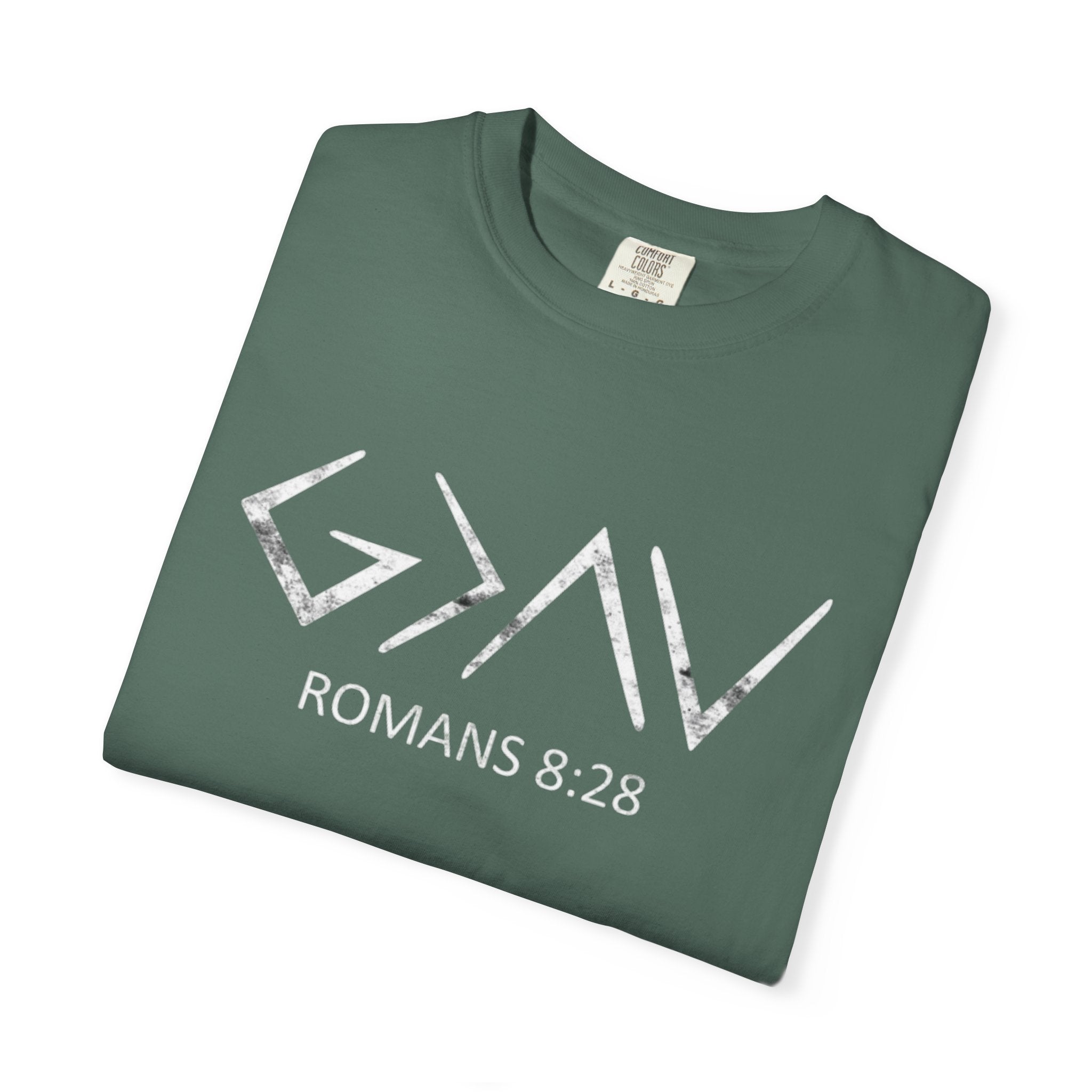 Romans 8:28 Comfort Colors Tee