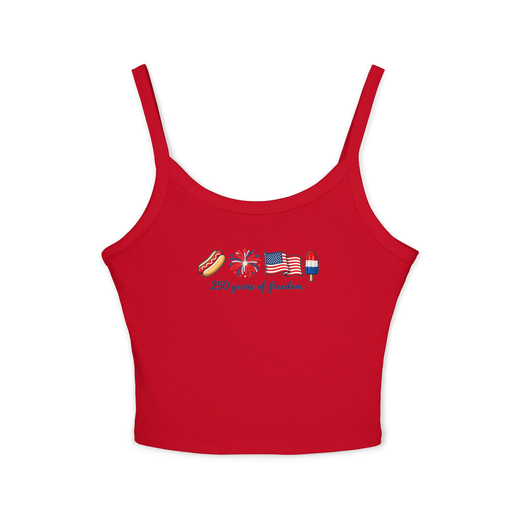 Patriotic Crop Tank Top - "230 years of freedom" July 4th Graphic