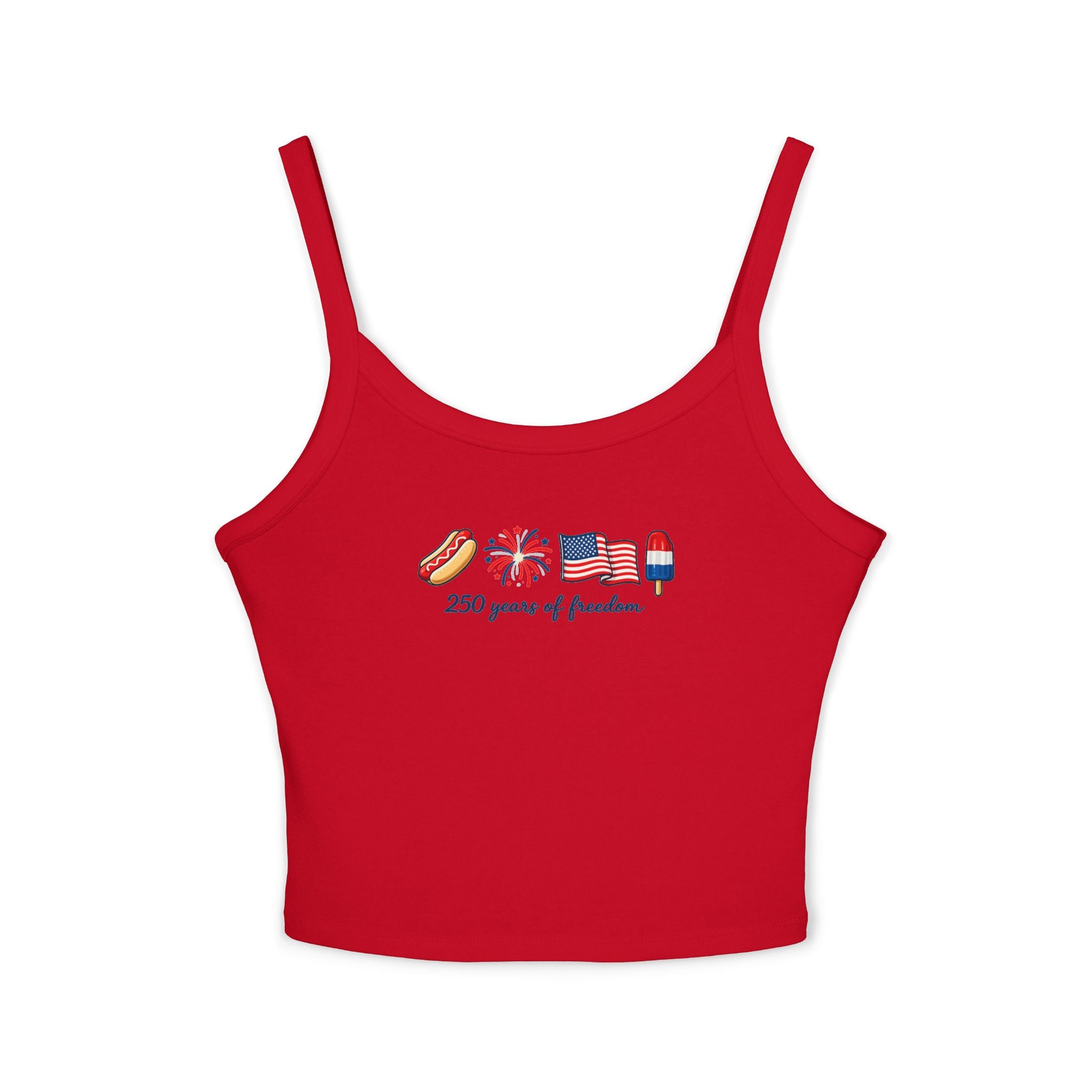 Patriotic Crop Tank Top - "230 years of freedom" July 4th Graphic