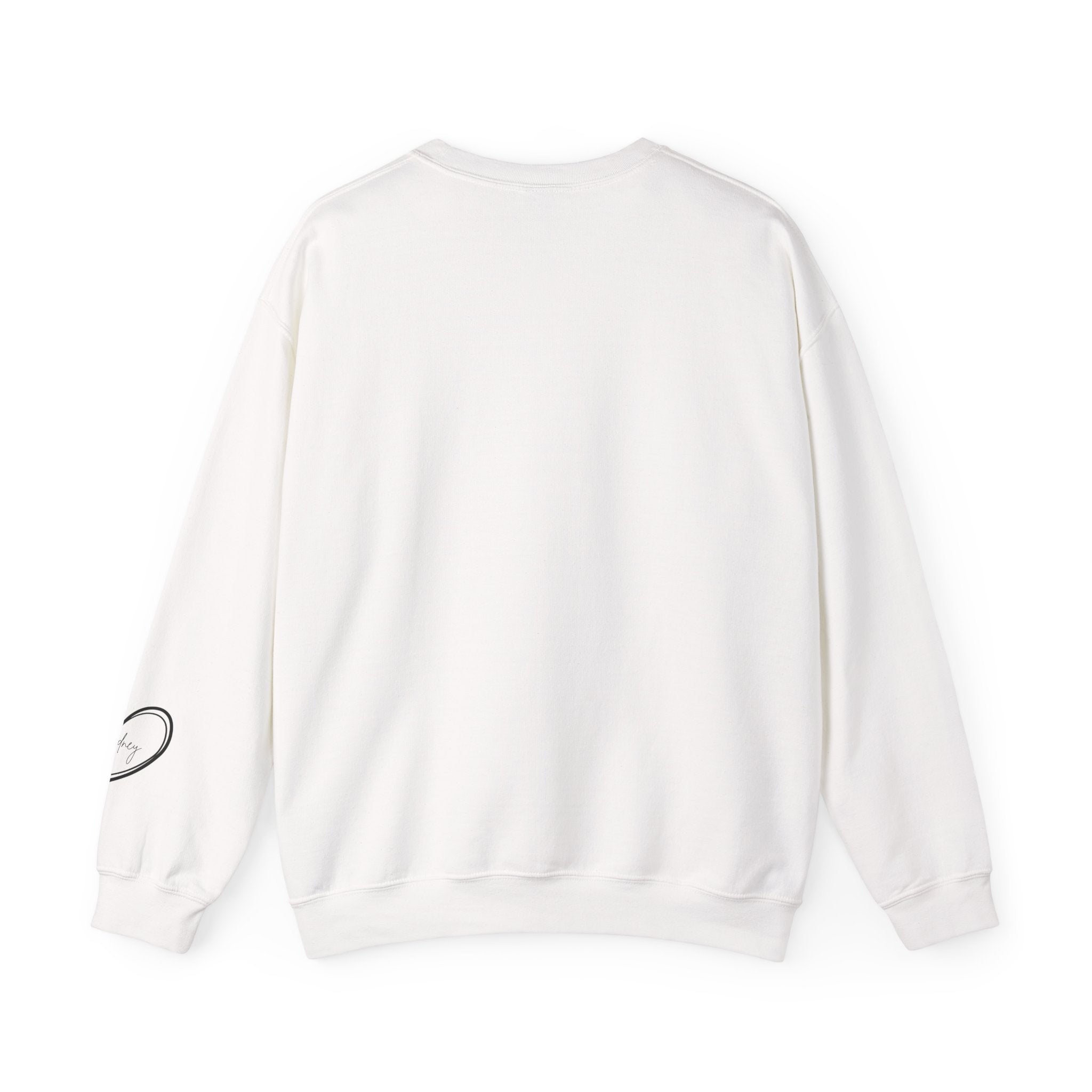 Customized Momma, Gigi, Grammy, Grandma, Mama, Mom, or Nana  Crewneck Sweatshirt – “This ….. Wears Her Heart on Her Sleeve” Cozy Pullover