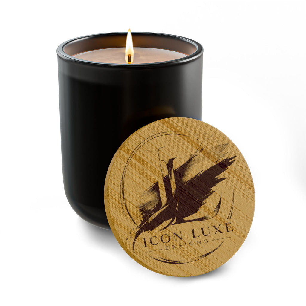Custom Engraved Bamboo Lid Soy Candle - 14oz Scented Candle