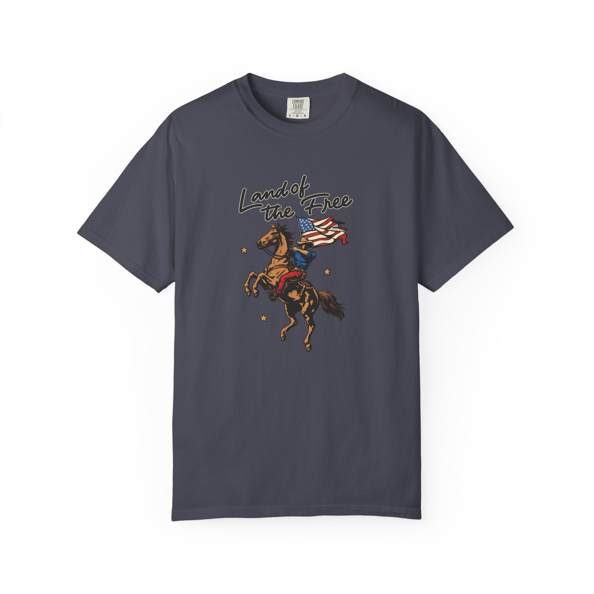 America Land of the Free Graphic T-Shirt — Patriotic