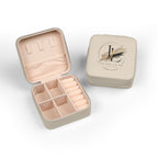 Custom Compact Jewelry Travel Case – Organizer with Ring & Earring Compartments