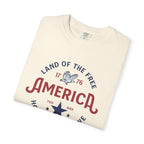 America Land of the Free Graphic T-Shirt — Patriotic 1776 Home of the Brave Tee