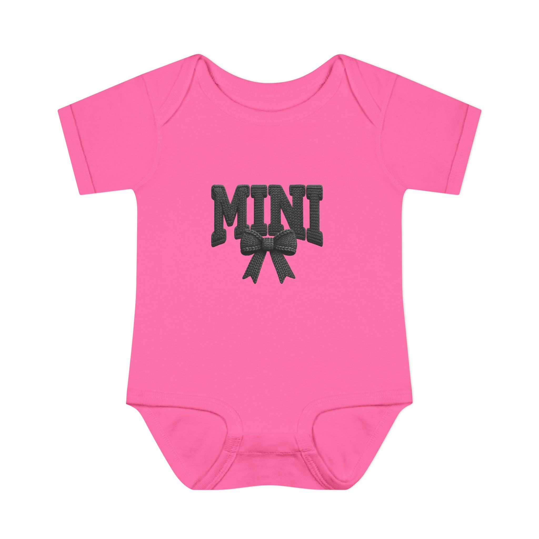 Mini Baby Bodysuit — "MINI" Bow Infant Onesie