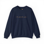 Mama Embroidery Crewneck Sweatshirt — Minimal Rose Gold Script