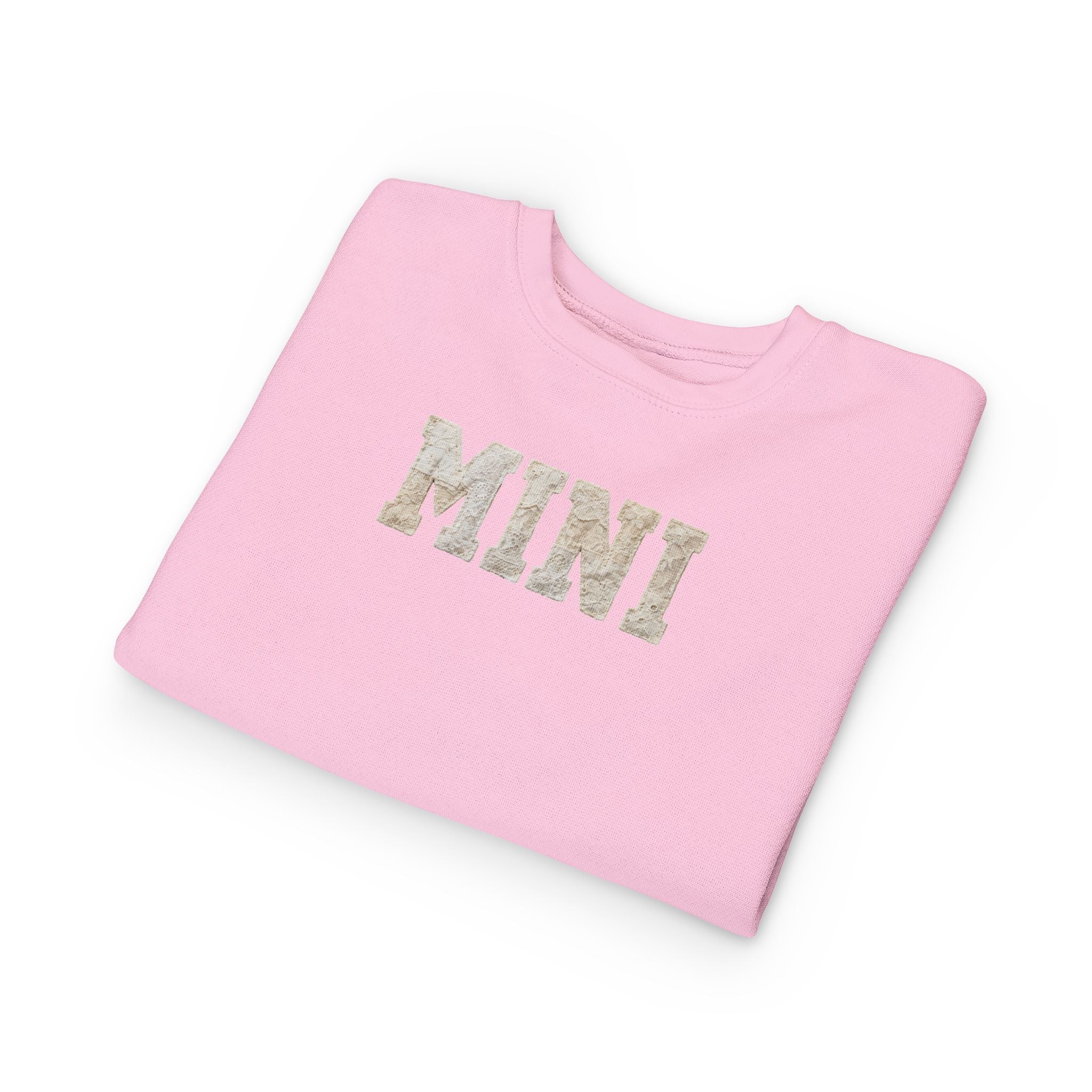 Mini Toddler Sweatshirt — Neutral Lettering Pullover