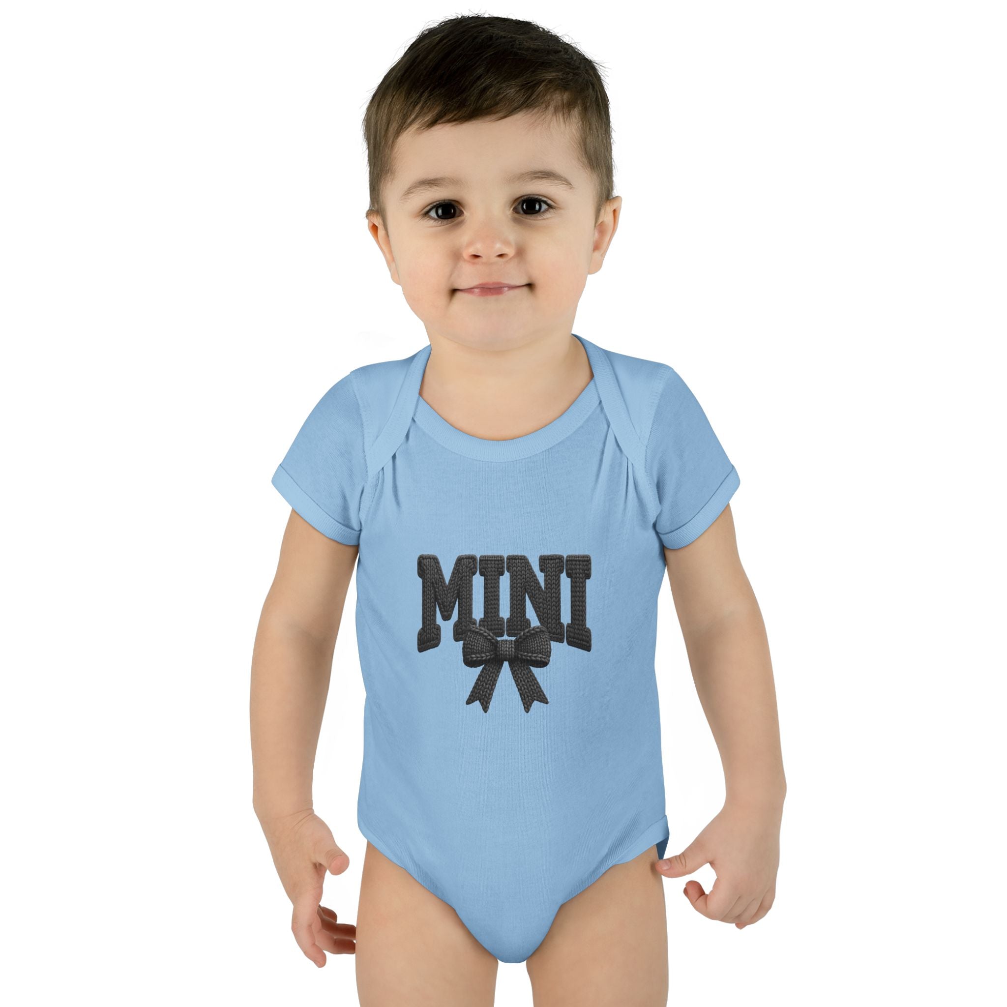 Mini Baby Bodysuit — "MINI" Bow Infant Onesie