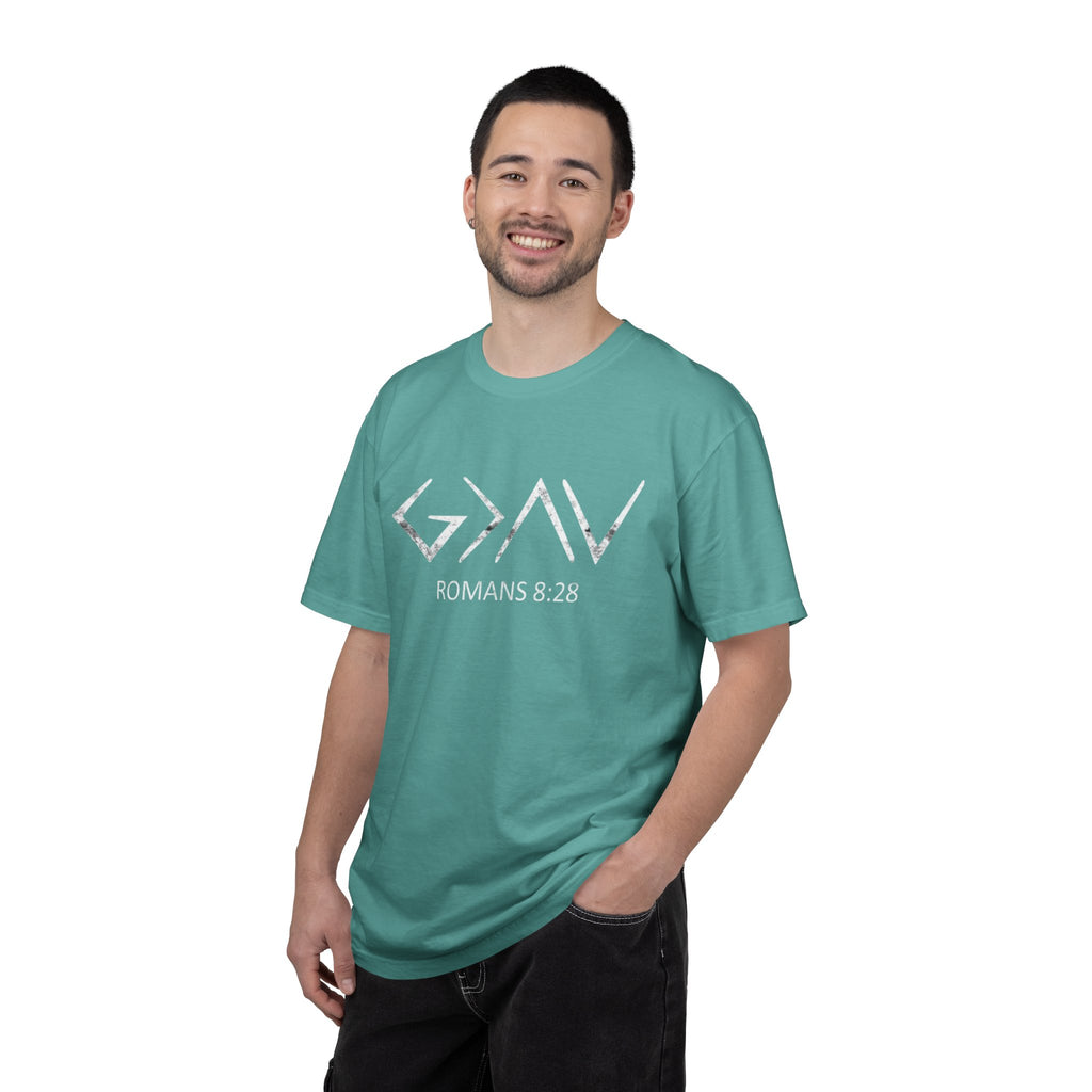 Romans 8:28 Comfort Colors Tee