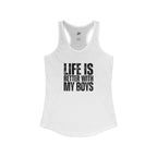 "Life is better with my boys" Mom, Women's Ideal Racerback Tank