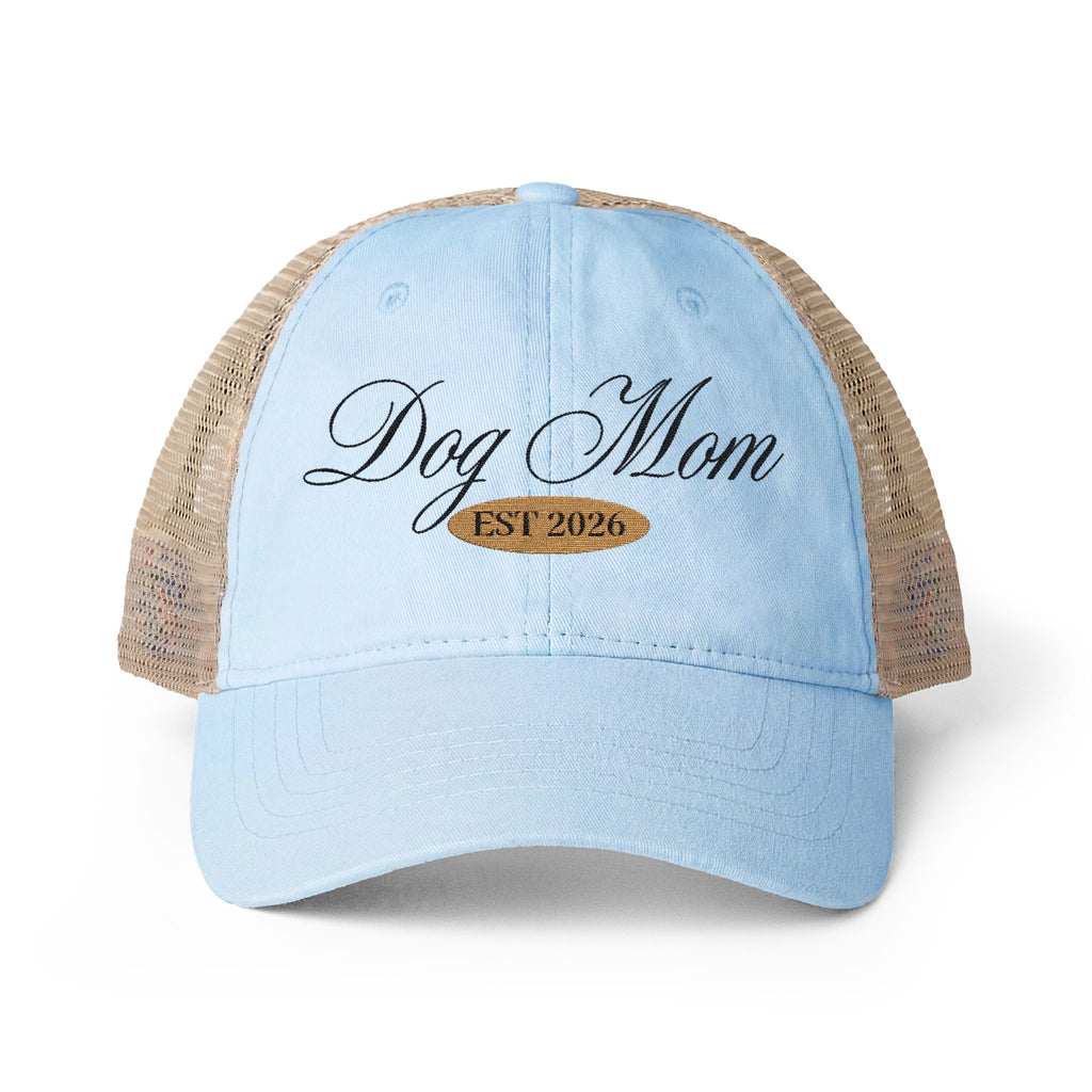 Dog Mom Women's Washed Mesh-Back Cap