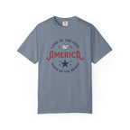 America Land of the Free Graphic T-Shirt — Patriotic 1776 Home of the Brave Tee