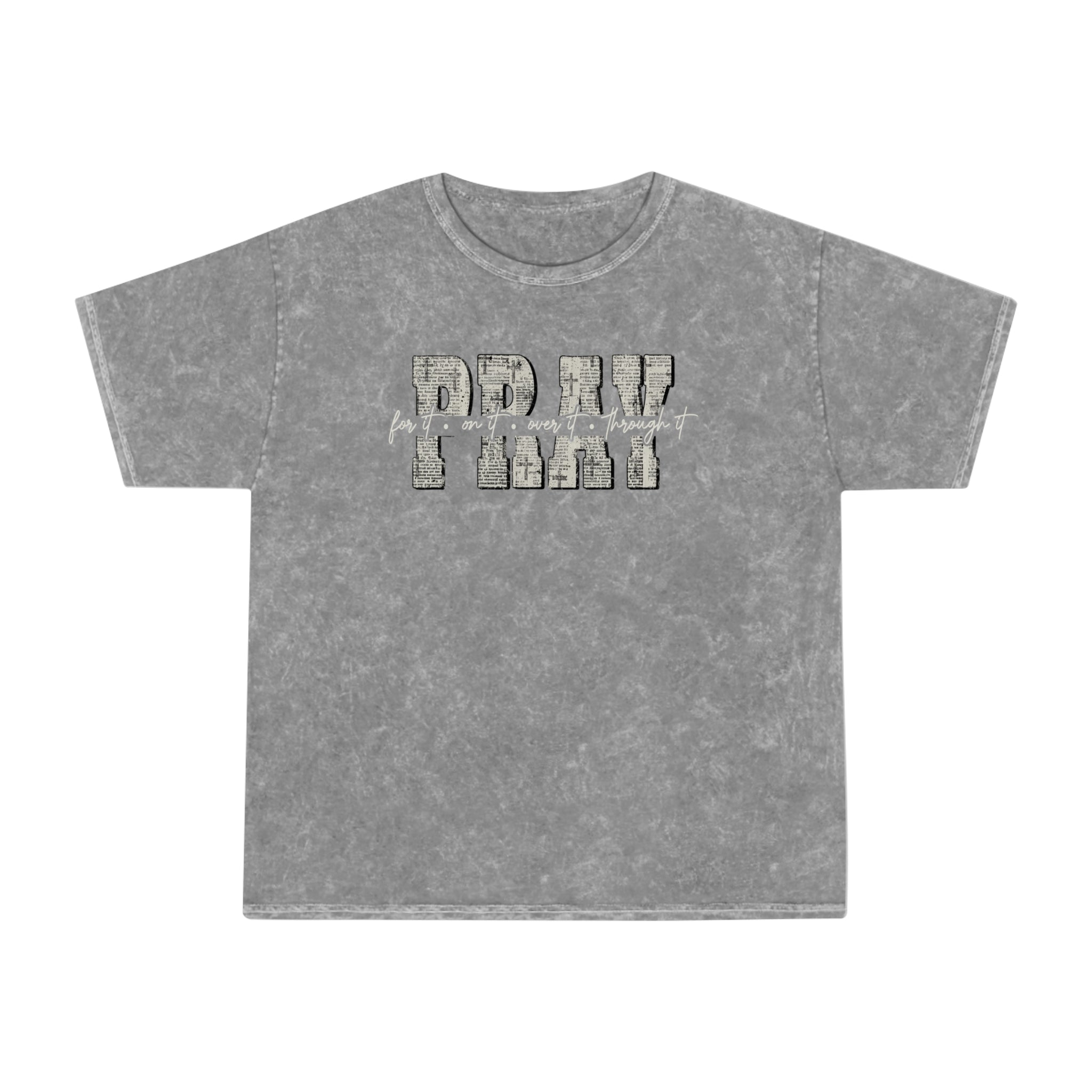 Pray Distressed Mineral Wash T-Shirt