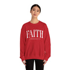 Faith Crewneck Sweatshirt — "Faith" with 1 Ephesians 2:8 Christian Pullover