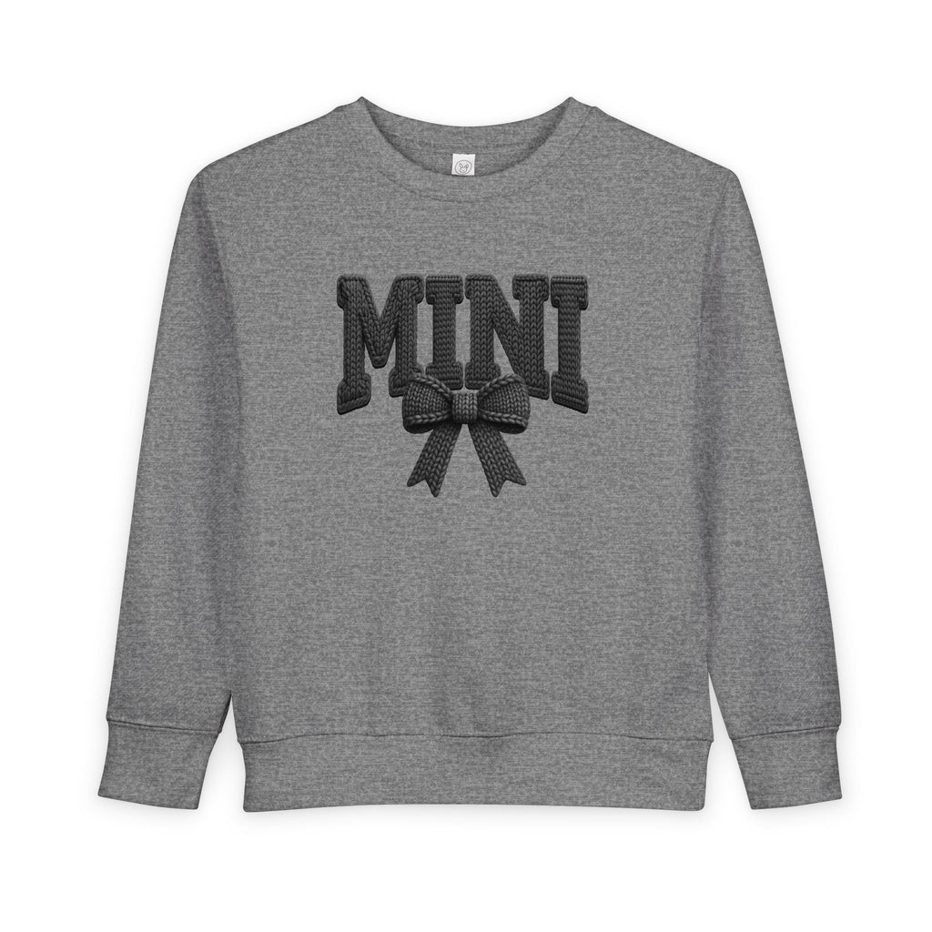 Toddler Sweatshirt - 'Mini' Bow Graphic Pullover