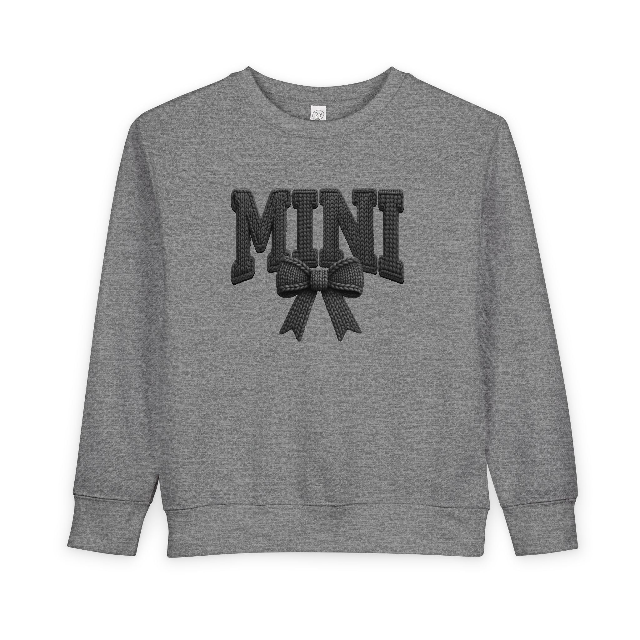 Toddler Sweatshirt - 'Mini' Bow Graphic Pullover