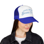 Cool Mom Social Club Trucker Hat — Embroidered Foam Mesh Cap for Stylish Moms