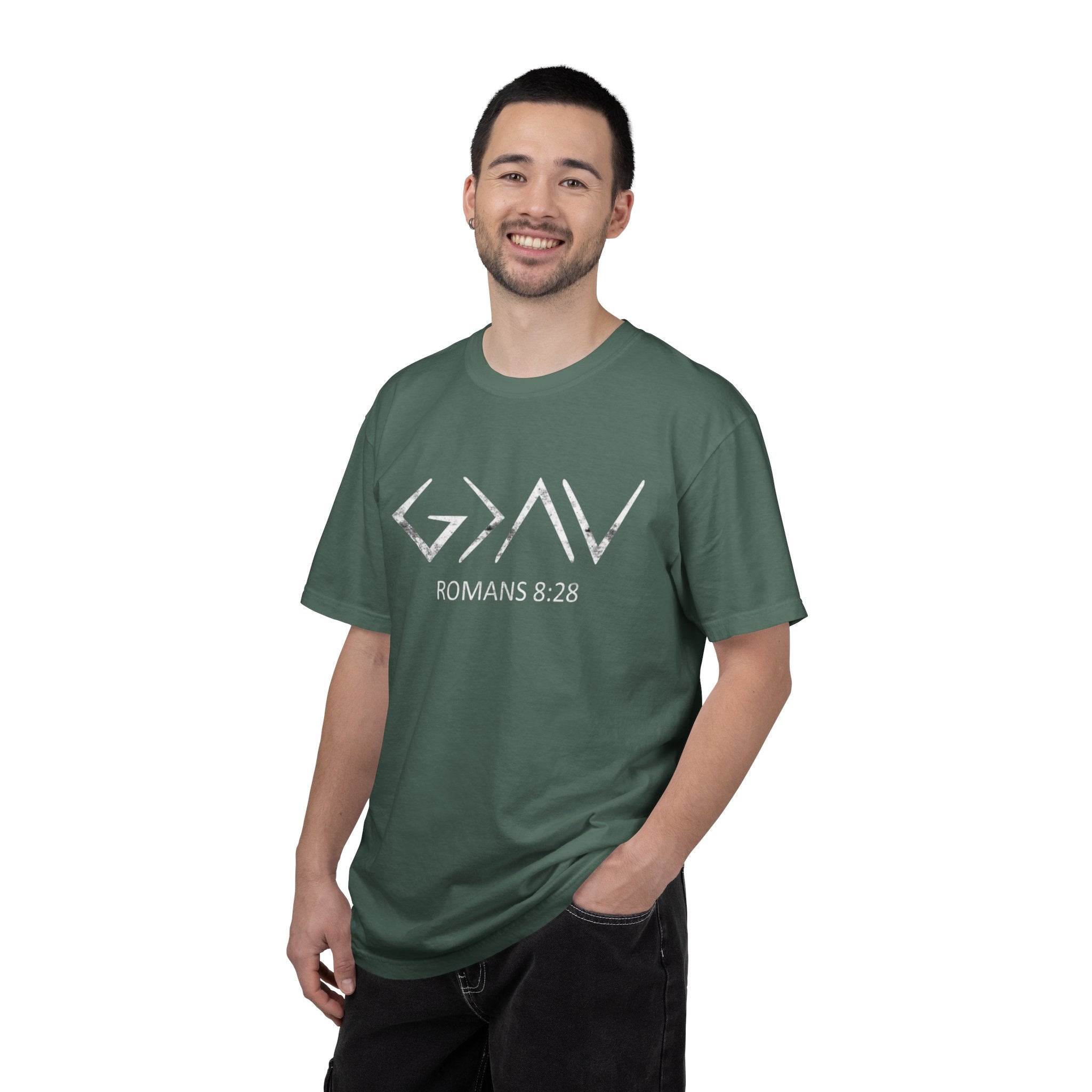 Romans 8:28 Comfort Colors Tee