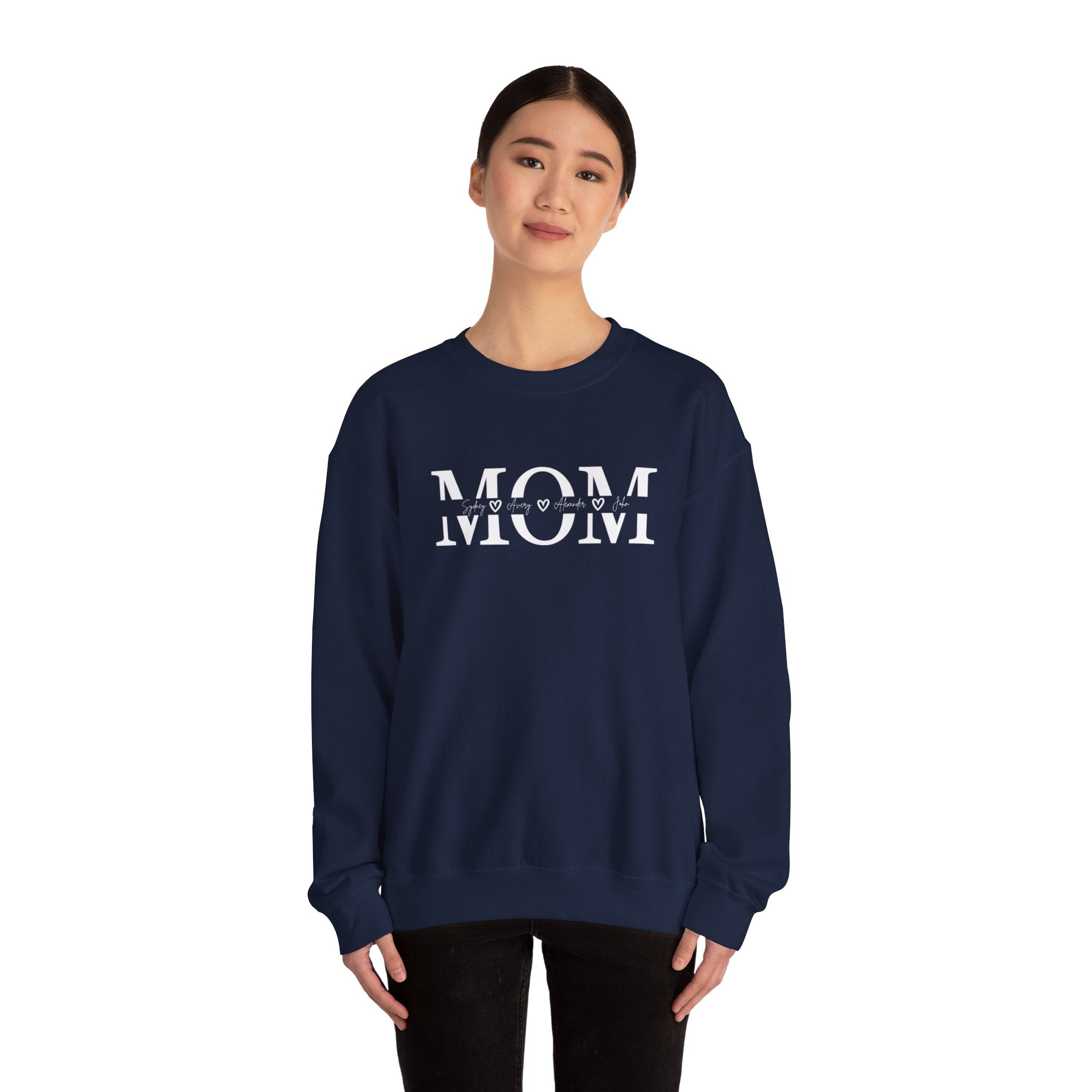 Customized Mom with Children's Names Crewneck Sweatshirt