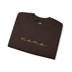Mama Embroidery Crewneck Sweatshirt — Minimal Rose Gold Script