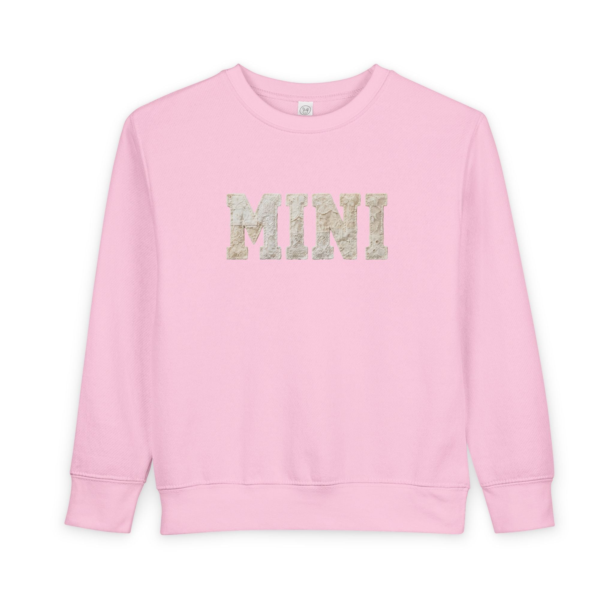 Mini Toddler Sweatshirt — Neutral Lettering Pullover