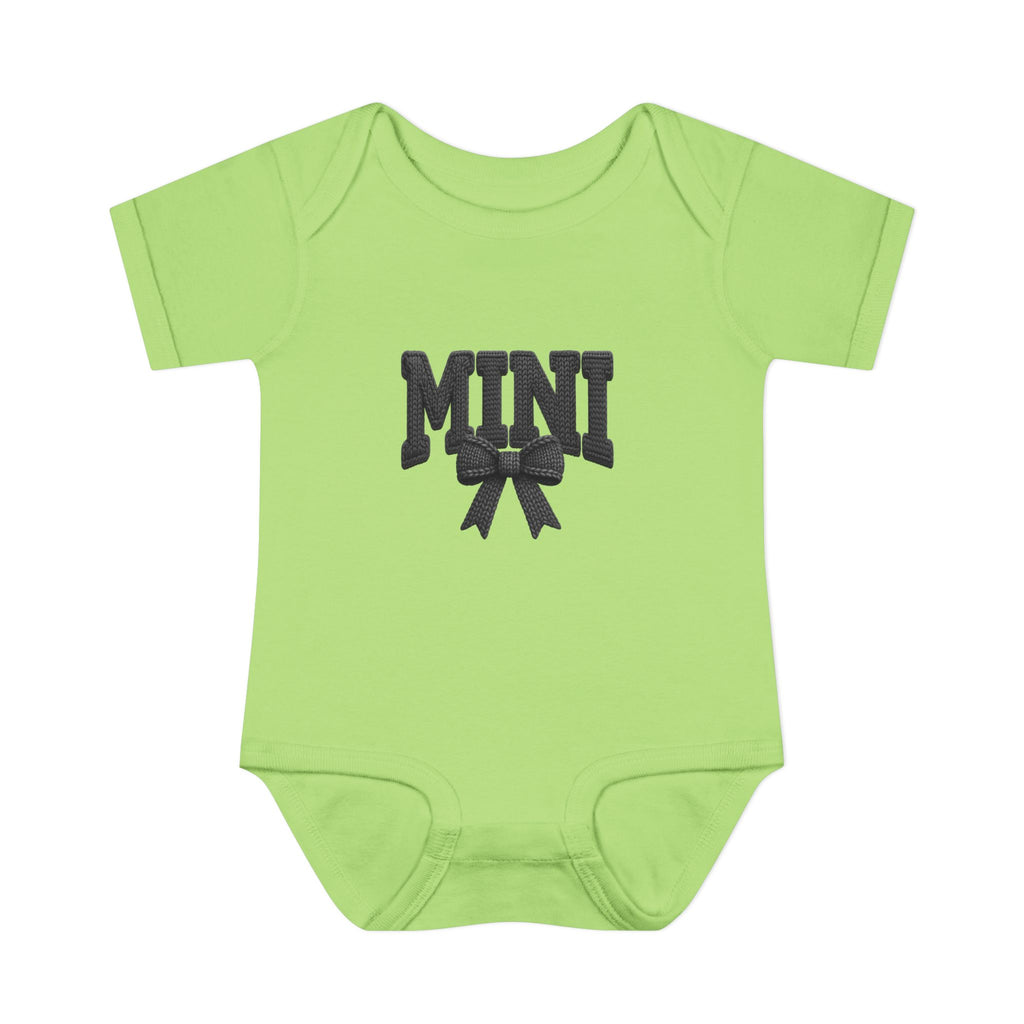 Mini Baby Bodysuit — "MINI" Bow Infant Onesie