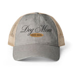 Dog Mom Women's Washed Mesh-Back Cap