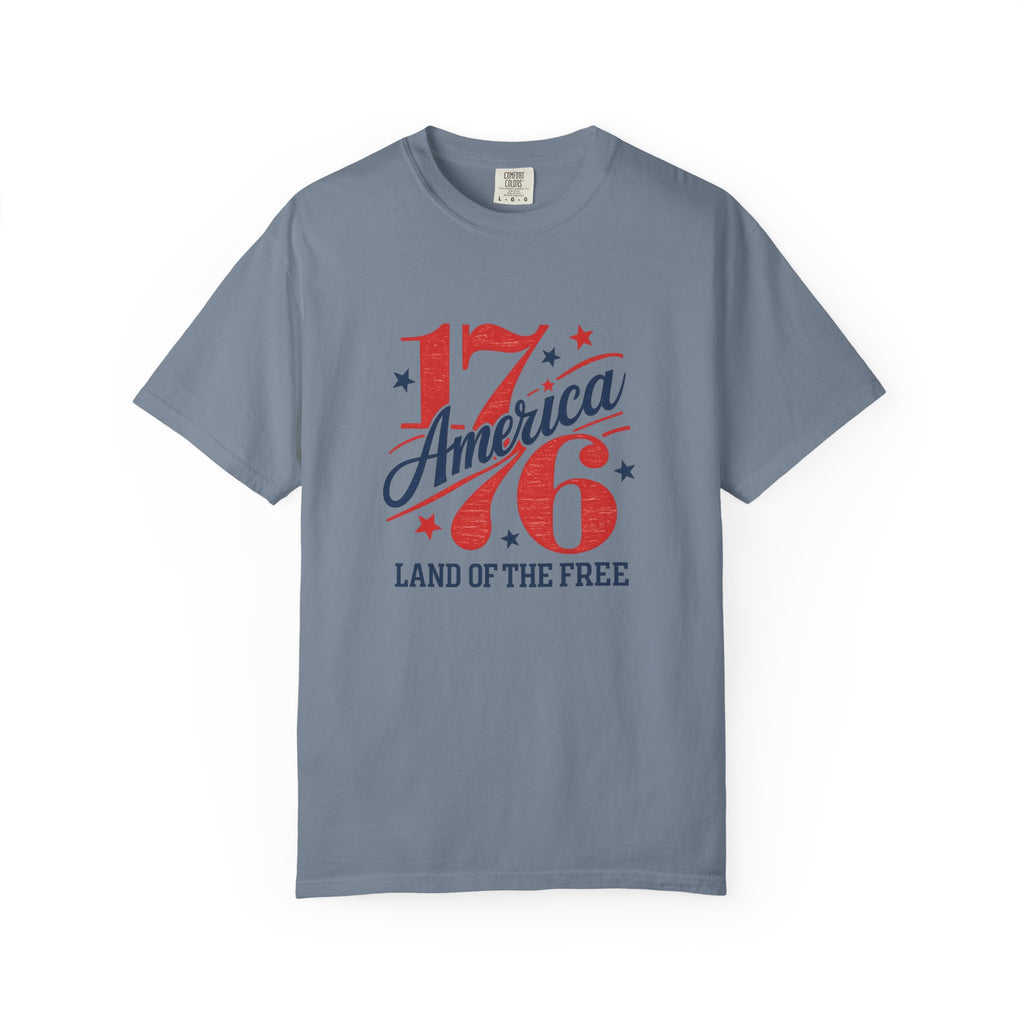 America Land of the Free Graphic T-Shirt — Patriotic