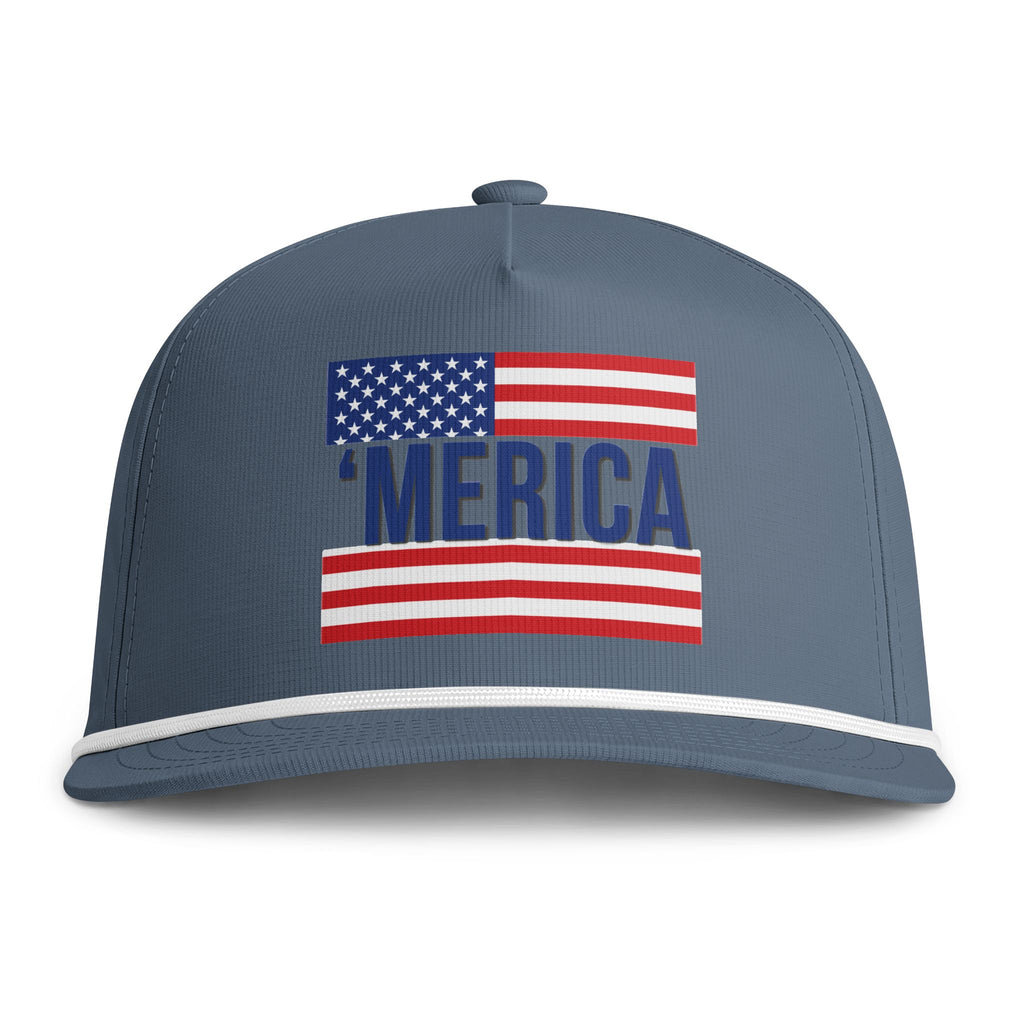 'Merica Flag Rope Cap — Vintage American Pride Hat