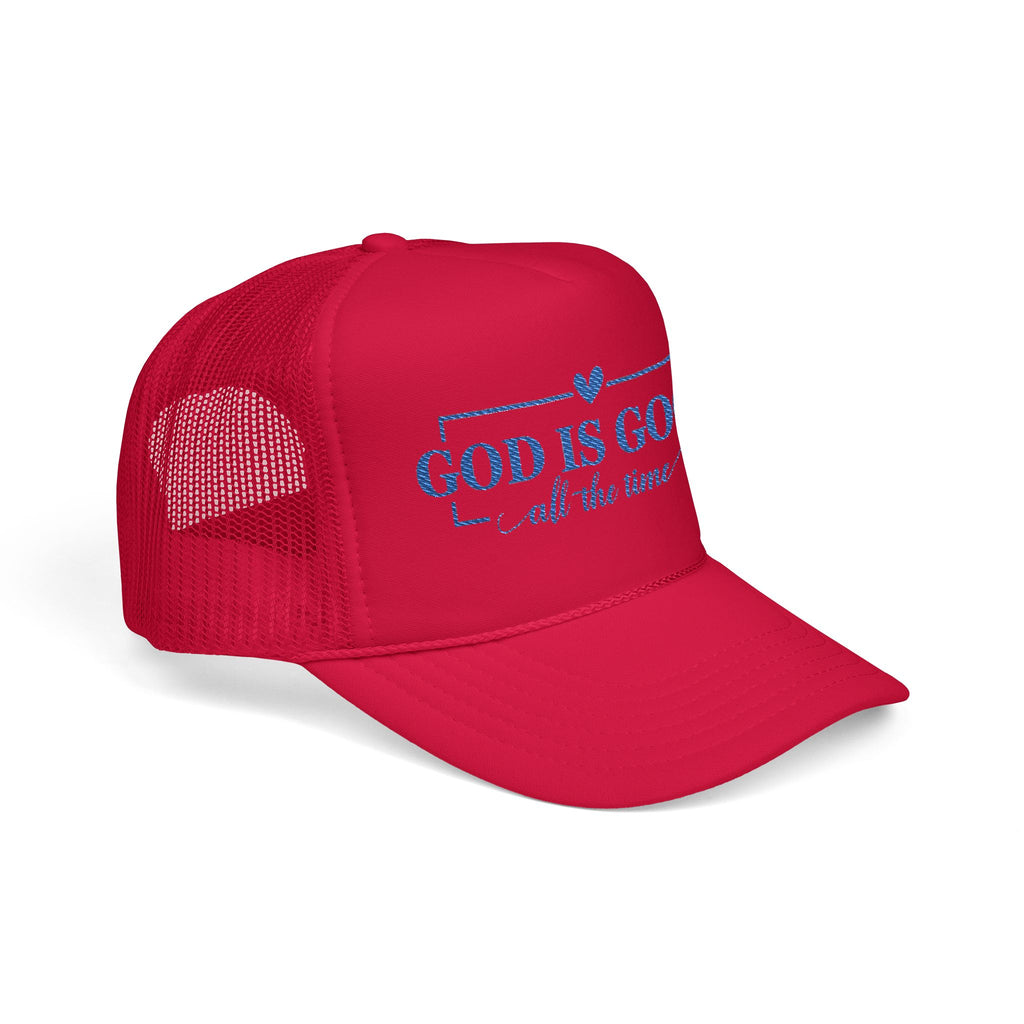 God Is Good Trucker Hat — Royal Blue Design