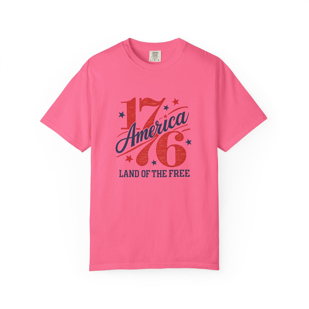 America Land of the Free Graphic T-Shirt — Patriotic