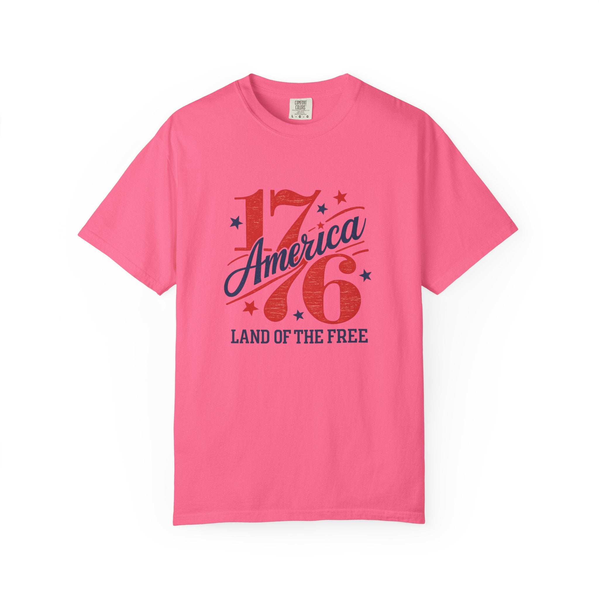 America Land of the Free Graphic T-Shirt — Patriotic