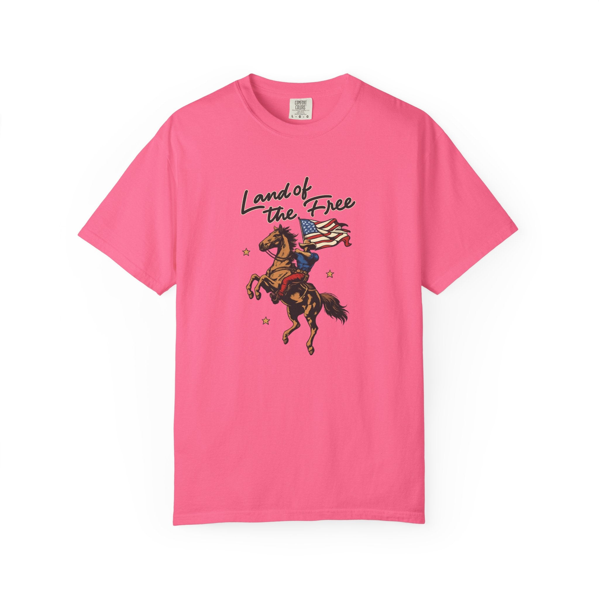 America Land of the Free Graphic T-Shirt — Patriotic