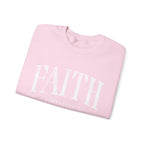 Faith Crewneck Sweatshirt — "Faith" with 1 Ephesians 2:8 Christian Pullover