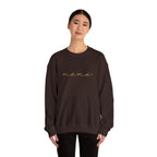 Mama Embroidery Crewneck Sweatshirt — Minimal Rose Gold Script