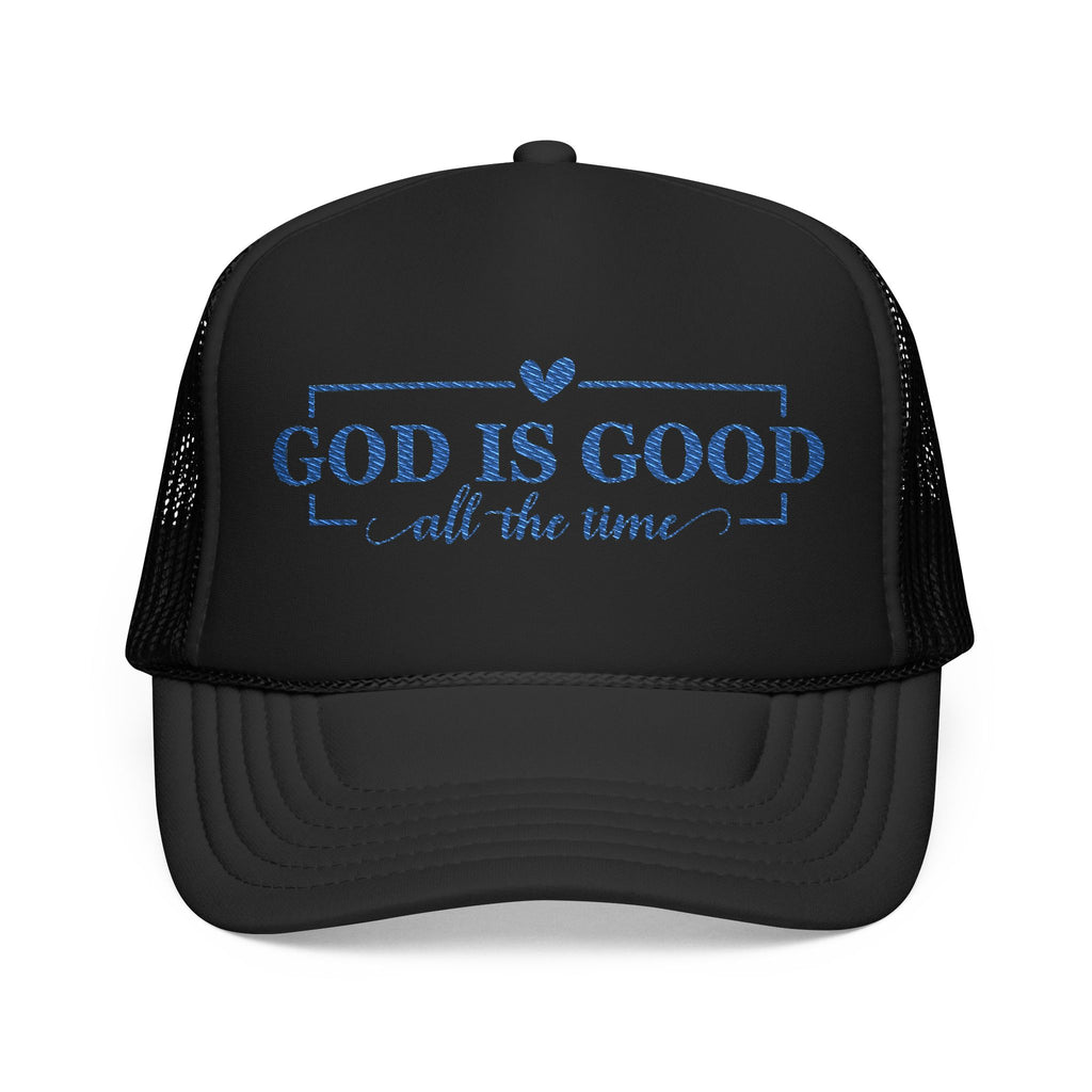 God Is Good Trucker Hat — Royal Blue Design