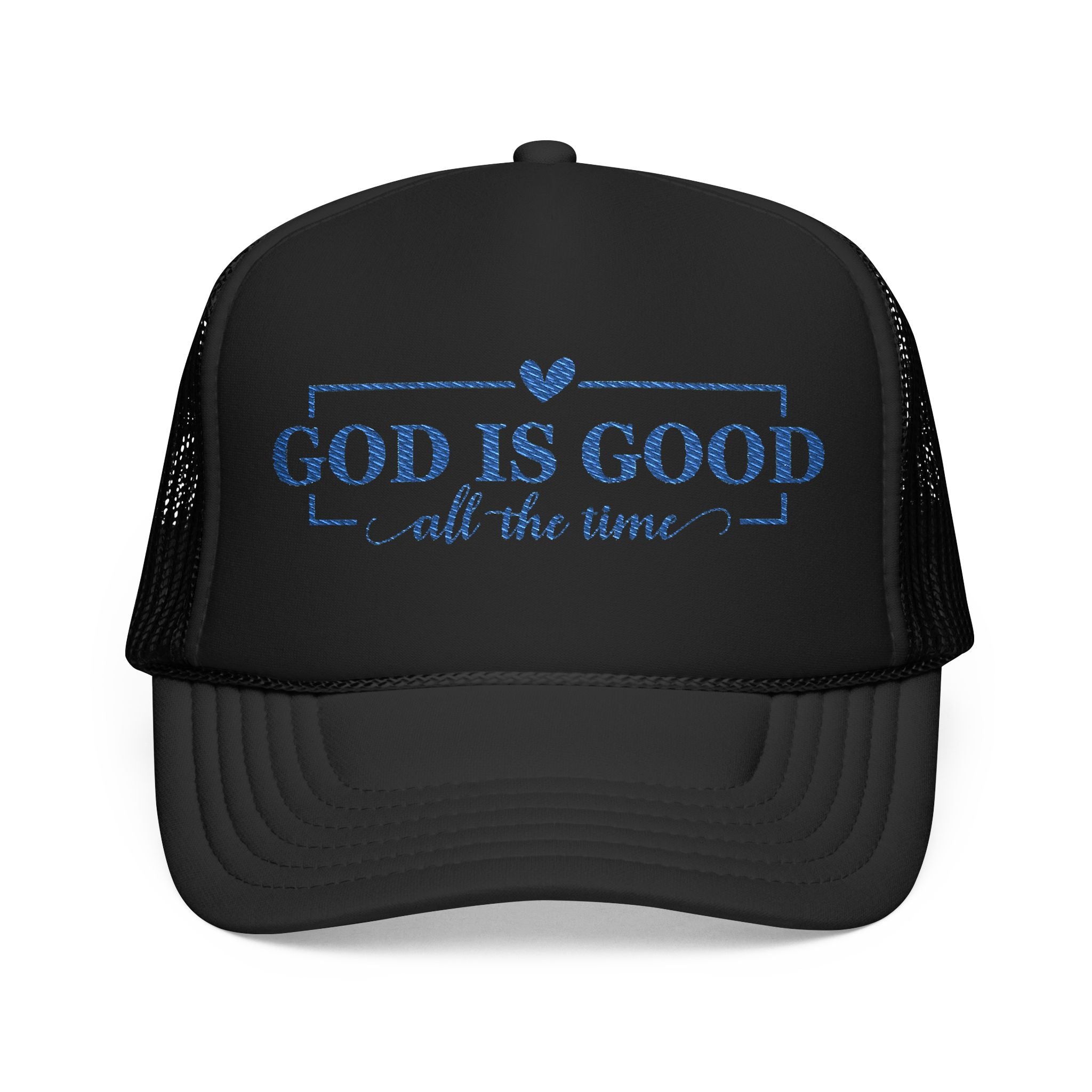 God Is Good Trucker Hat — Royal Blue Design