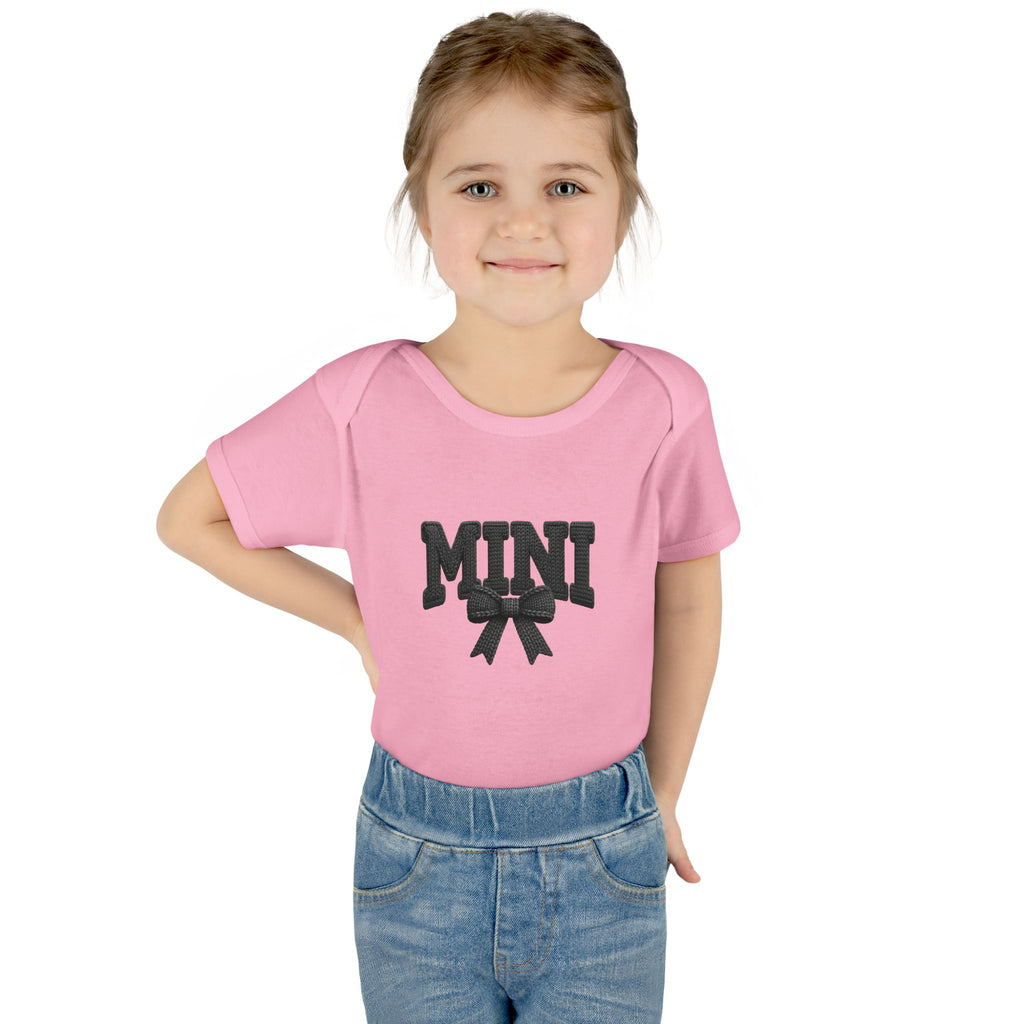 Mini Baby Bodysuit — "MINI" Bow Infant Onesie