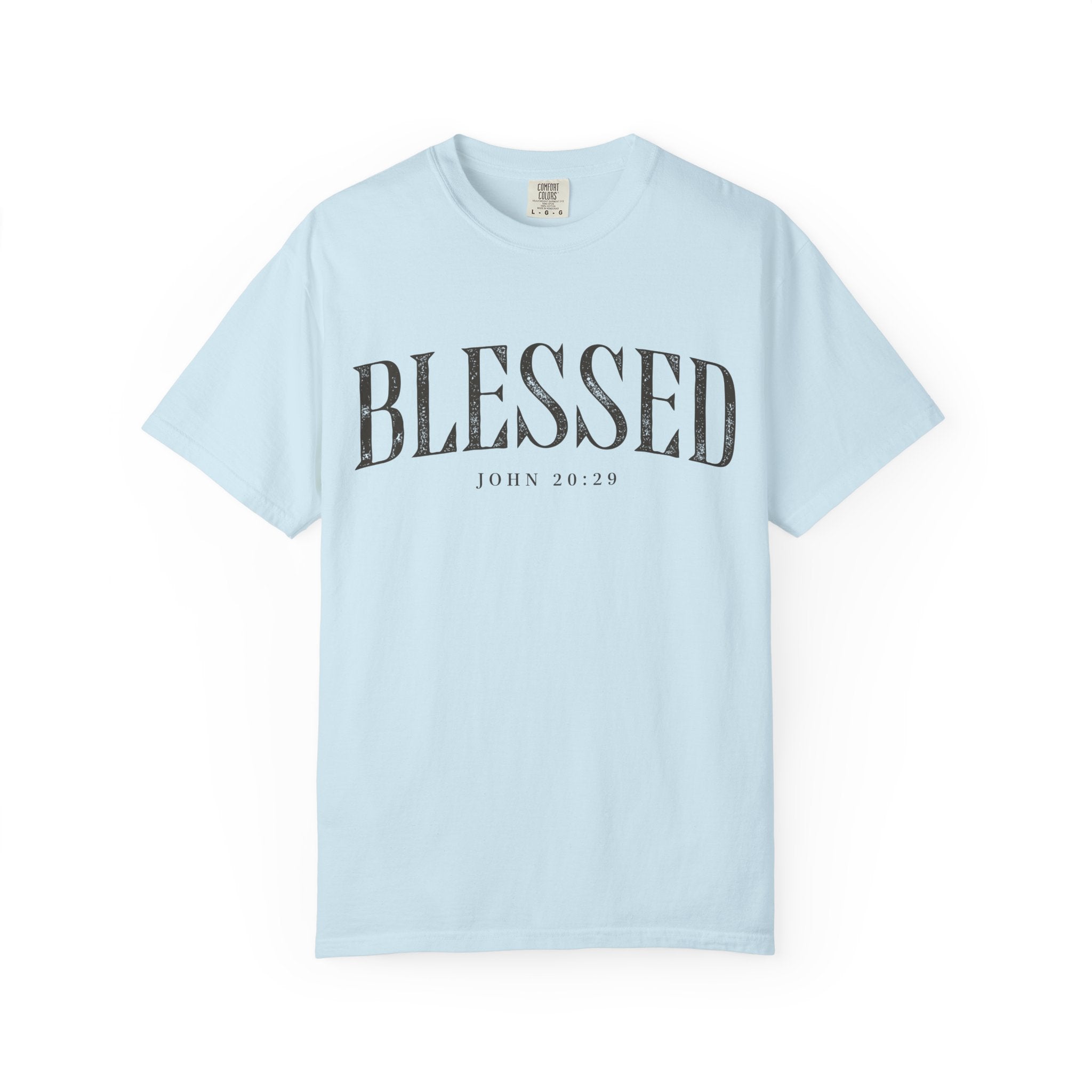 Blessed Christian T-Shirt — 'BLESSED' with John 20:25 Scripture Tee