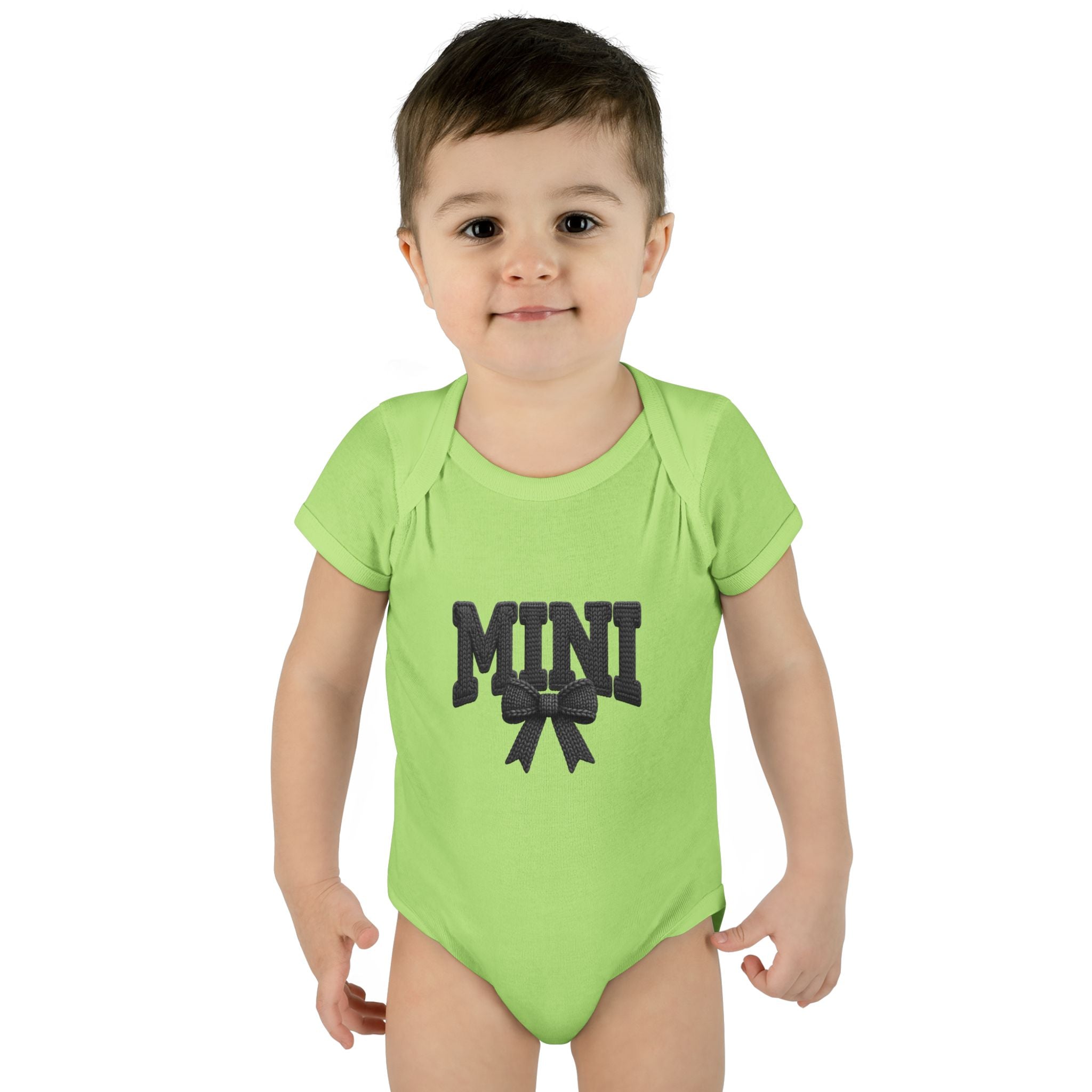 Mini Baby Bodysuit — "MINI" Bow Infant Onesie