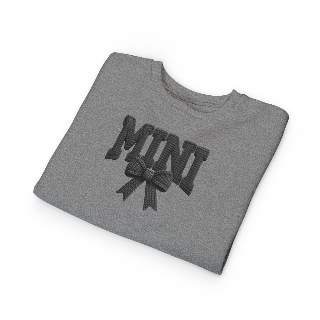 Toddler Sweatshirt - 'Mini' Bow Graphic Pullover